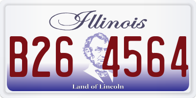 IL license plate B264564