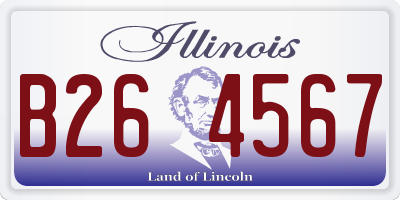 IL license plate B264567