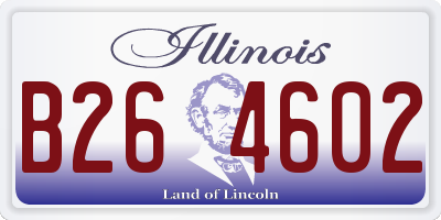 IL license plate B264602