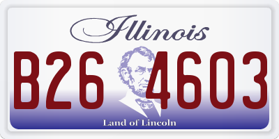 IL license plate B264603
