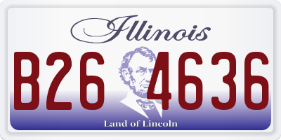 IL license plate B264636