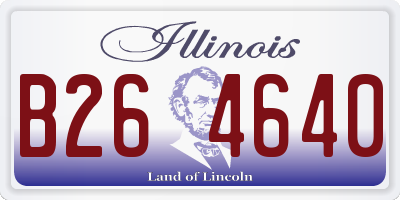IL license plate B264640
