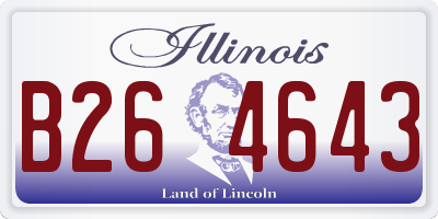 IL license plate B264643