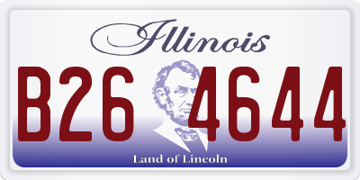 IL license plate B264644