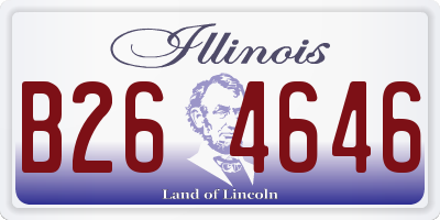 IL license plate B264646