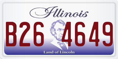 IL license plate B264649