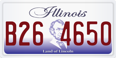 IL license plate B264650