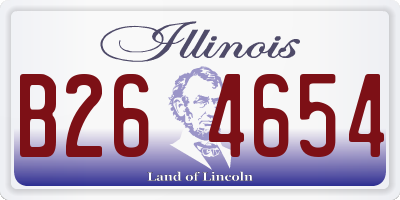 IL license plate B264654