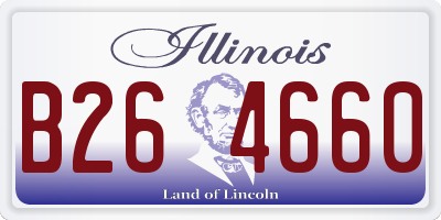 IL license plate B264660