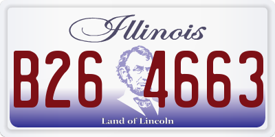 IL license plate B264663
