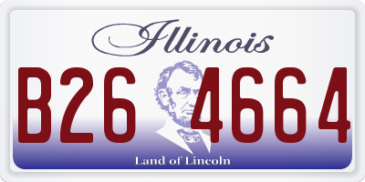 IL license plate B264664