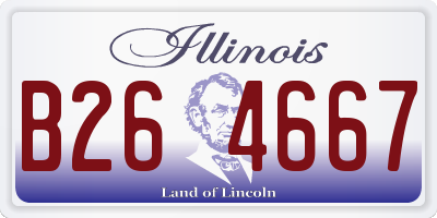 IL license plate B264667