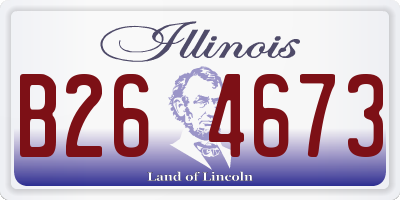 IL license plate B264673