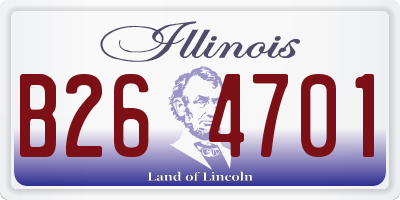 IL license plate B264701