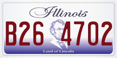 IL license plate B264702