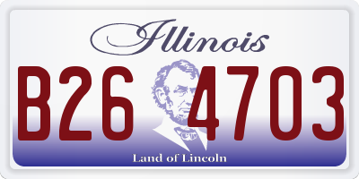 IL license plate B264703