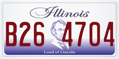 IL license plate B264704