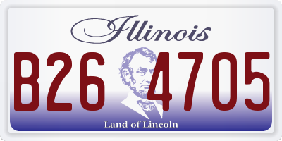 IL license plate B264705