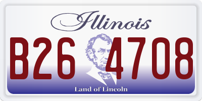 IL license plate B264708