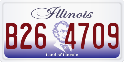 IL license plate B264709