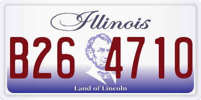 IL license plate B264710