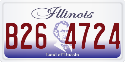 IL license plate B264724