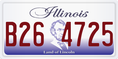 IL license plate B264725