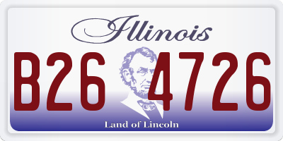 IL license plate B264726