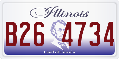 IL license plate B264734