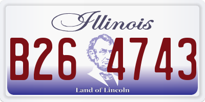 IL license plate B264743