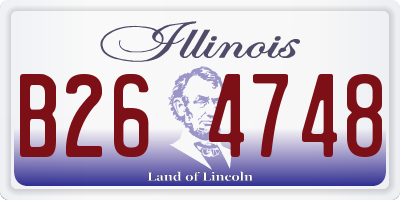 IL license plate B264748