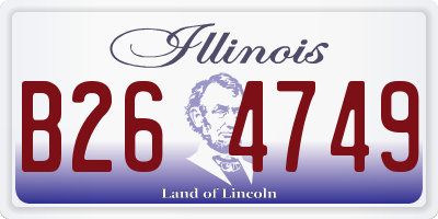 IL license plate B264749