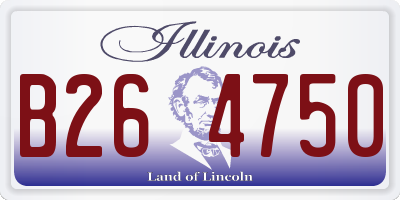 IL license plate B264750