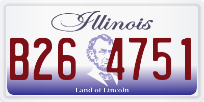 IL license plate B264751