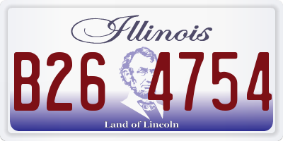 IL license plate B264754
