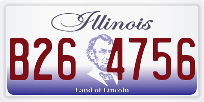 IL license plate B264756