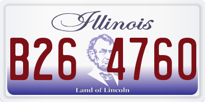 IL license plate B264760