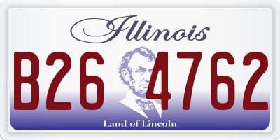 IL license plate B264762