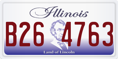 IL license plate B264763