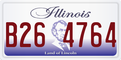 IL license plate B264764