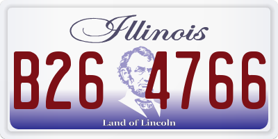 IL license plate B264766