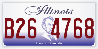 IL license plate B264768