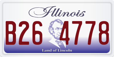 IL license plate B264778
