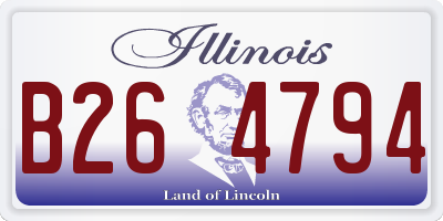 IL license plate B264794