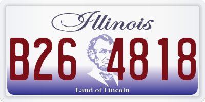IL license plate B264818