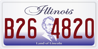 IL license plate B264820