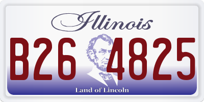 IL license plate B264825