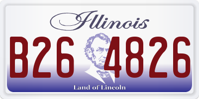 IL license plate B264826