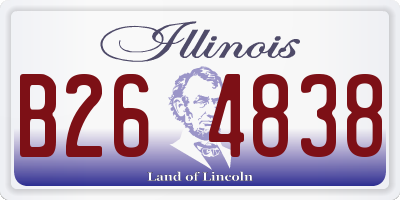 IL license plate B264838