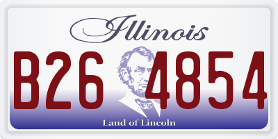 IL license plate B264854